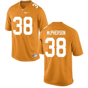 #38 Brent McPherson Tennessee Men Stitched Jersey Orange