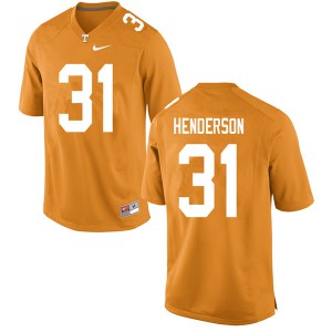 #31 D.J. Henderson Tennessee Volunteers Men Official Jersey Orange