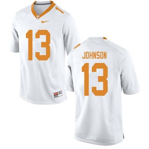 #13 Deandre Johnson Tennessee Men NCAA Jerseys White