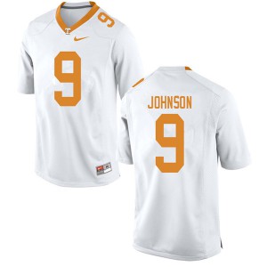 #9 Garrett Johnson Tennessee Men Embroidery Jerseys White