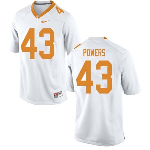#43 Jake Powers Tennessee Volunteers Men Embroidery Jersey White