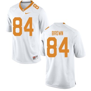 #84 James Brown Tennessee Vols Men Embroidery Jerseys White