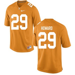 #29 Jeremiah Howard Vols Men Embroidery Jerseys Orange