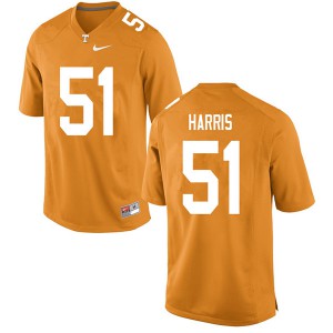 #51 Kingston Harris UT Men Embroidery Jerseys Orange