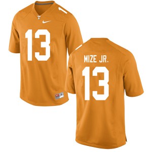 #13 Richard Mize Jr. Tennessee Volunteers Men Stitched Jerseys Orange