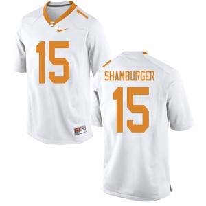 #15 Shawn Shamburger Tennessee Men College Jerseys White