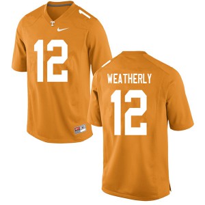 #12 Zack Weatherly Tennessee Volunteers Men Official Jersey Orange