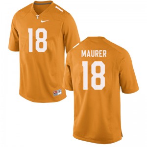 #18 Brian Maurer UT Men Stitched Jerseys Orange