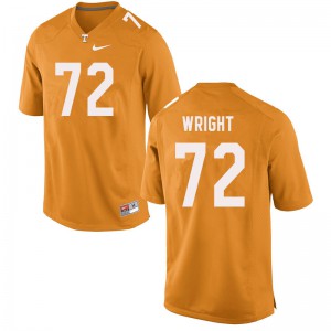#72 Darnell Wright Tennessee Vols Men Stitch Jerseys Orange