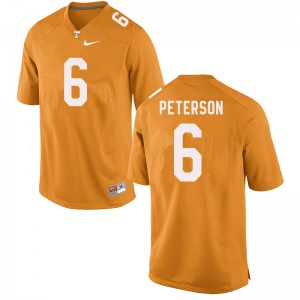 #6 J.J. Peterson Tennessee Men Embroidery Jerseys Orange