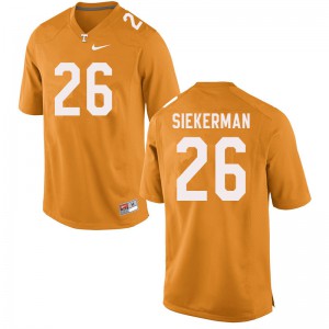 #26 JT Siekerman Vols Men Embroidery Jersey Orange