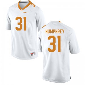 #31 Nick Humphrey Tennessee Volunteers Men Embroidery Jerseys White