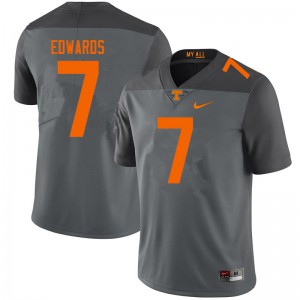 #7 Romello Edwards Tennessee Men Football Jerseys Gray