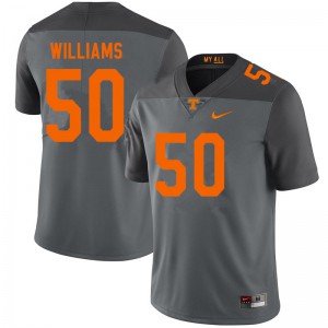 #50 Savion Williams Vols Men Stitched Jerseys Gray