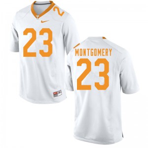 #23 Isaiah Montgomery Vols Men University Jerseys White