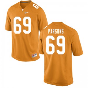 #69 James Parsons Vols Men High School Jersey Orange