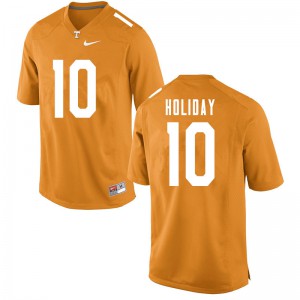 #10 Jimmy Holiday Tennessee Volunteers Men Embroidery Jersey Orange