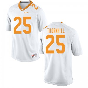 #25 Maceo Thornhill Tennessee Vols Men University Jerseys White