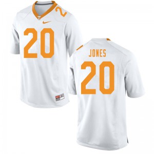 #20 Miles Jones Tennessee Volunteers Men Official Jerseys White