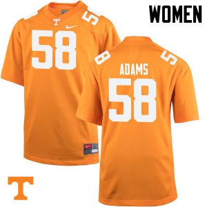 #58 Aaron Adams Tennessee Volunteers Women NCAA Jersey Orange
