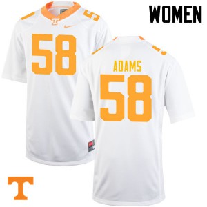 #58 Aaron Adams Tennessee Women High School Jerseys White