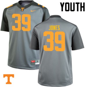 #39 Alex Jones UT Youth Football Jerseys Gray