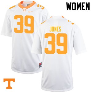 #39 Alex Jones Tennessee Women Football Jerseys White