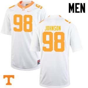 #98 Alexis Johnson Tennessee Volunteers Men Stitch Jerseys White