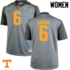 #6 Alvin Kamara Tennessee Vols Women NCAA Jerseys Gray
