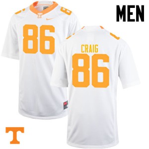 #86 Andrew Craig Tennessee Men Embroidery Jersey White
