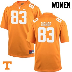 #83 BJ Bishop UT Women Football Jersey Orange