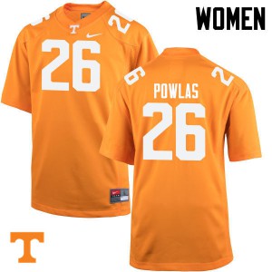 #26 Ben Powlas UT Women College Jerseys Orange