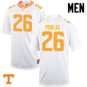#26 Ben Powlas Tennessee Volunteers Men Football Jerseys White