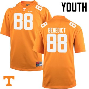 #88 Brandon Benedict Tennessee Youth Stitch Jerseys Orange