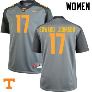 #17 Brandon Edward Johnson Tennessee Volunteers Women High School Jerseys Gray