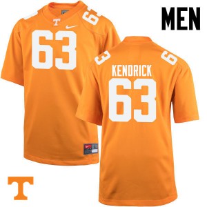 #63 Brett Kendrick Tennessee Men Embroidery Jersey Orange