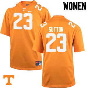 #23 Cameron Sutton Vols Women Player Jerseys Orange