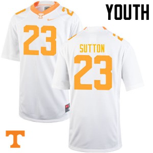 #23 Cameron Sutton Tennessee Youth Player Jerseys White