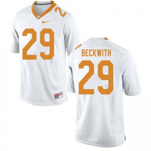 #29 Camryn Beckwith Tennessee Vols Men NCAA Jersey White