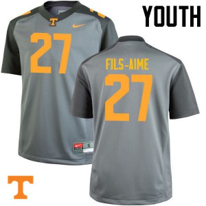 #27 Carlin Fils-Aime Tennessee Youth Player Jersey Gray