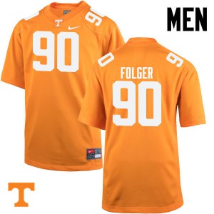 #90 Charles Folger Tennessee Vols Men High School Jersey Orange