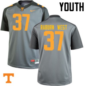#37 Charles Raburn West Tennessee Youth Player Jersey Gray