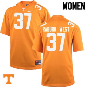 #37 Charles Raburn West Tennessee Vols Women Stitch Jerseys Orange