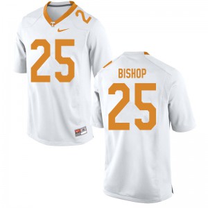 #25 Chayce Bishop Tennessee Men University Jerseys White