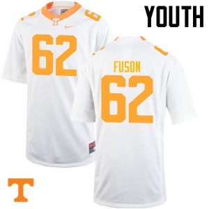 #62 Clyde Fuson Tennessee Vols Youth Alumni Jerseys White