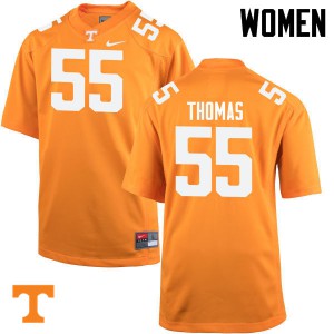 #55 Coleman Thomas UT Women Embroidery Jersey Orange