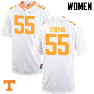 #55 Coleman Thomas Tennessee Volunteers Women NCAA Jersey White