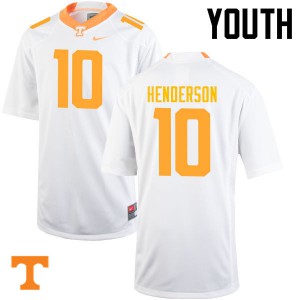 #10 D.J. Henderson UT Youth Player Jerseys White