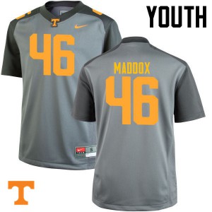 #46 DaJour Maddox Vols Youth Official Jerseys Gray