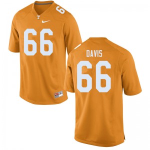 #66 Dayne Davis UT Men Football Jersey Orange